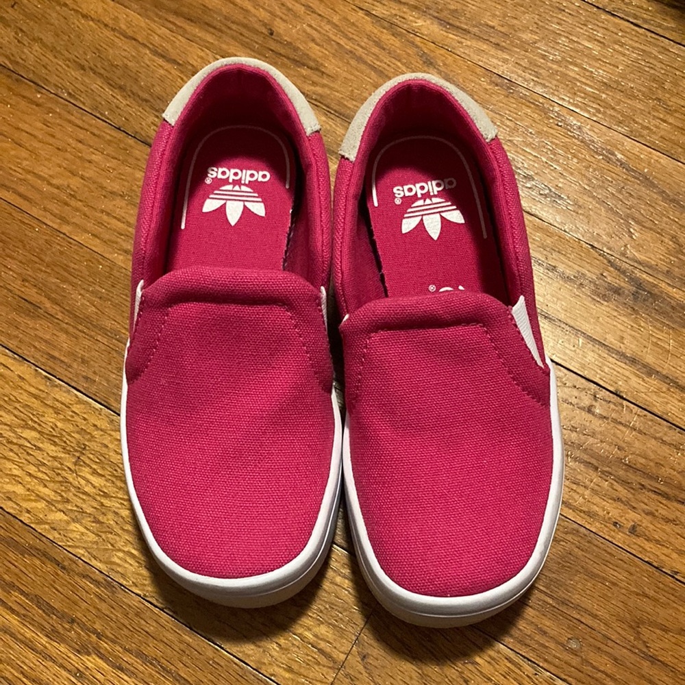 Pink Adodas Slip-on Sneakers